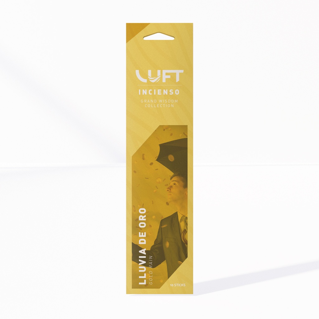 INCIENSO LUFT AROMA X 10 GRAND WISDOM LLUVIA DE ORO