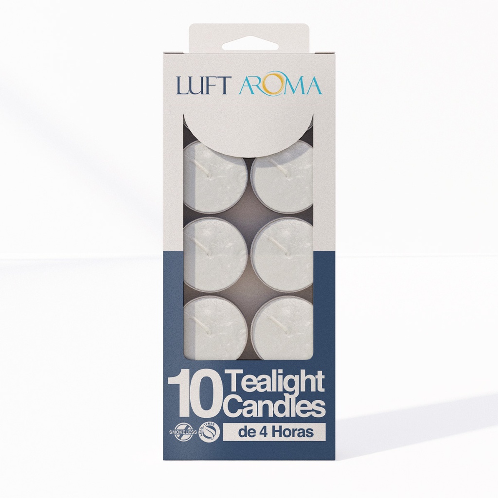 VELA TEALIGHT 4H LUFT AROMA X10 BLANCO