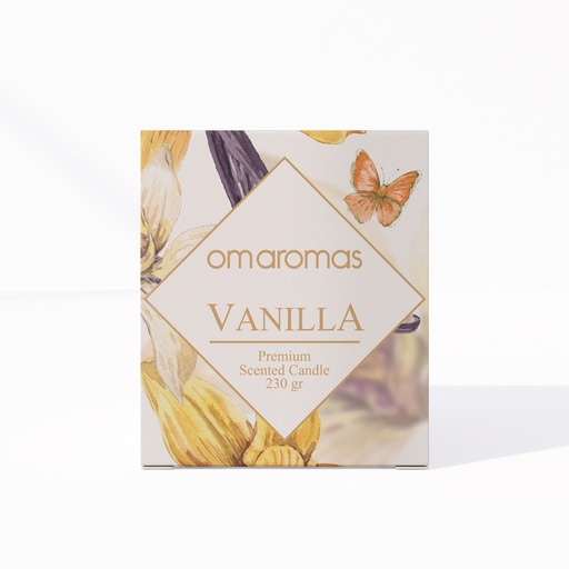 [VE-00009294] VELA VIDRIO OMAROMAS 230GR VANILLA